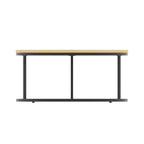 Impulse Round Coffee Table with Metal Frame, maple top, black frame, 1000mm, view 3