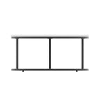 Impulse Round Coffee Table with Metal Frame, white top, black frame, 1000mm, view 3