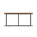 Impulse Round Coffee Table with Metal Frame, walnut top, black frame, 1000mm, view 3