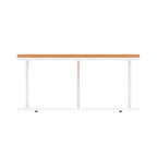 Impulse Round Coffee Table with Metal Frame, beech top, white frame, 1000mm, view 3