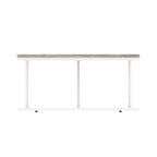 Impulse Round Coffee Table with Metal Frame, grey oak top, white frame, 1000mm, view 3