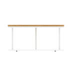 Impulse Round Coffee Table with Metal Frame, oak top, white frame, 1000mm, view 3
