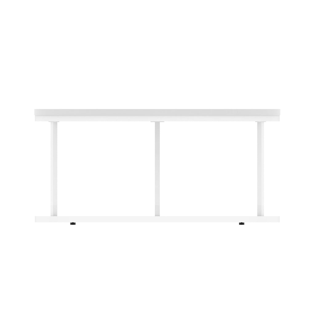 Impulse Round Coffee Table with Metal Frame, white top, white frame, 1000mm, view 3