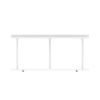 Impulse Round Coffee Table with Metal Frame, white top, white frame, 1000mm, view 3