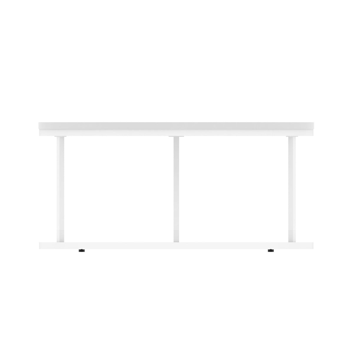 Impulse Round Coffee Table with Metal Frame, white top, white frame, 1000mm, view 3
