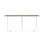 Impulse Round Coffee Table with Metal Frame, walnut top, white frame, 1000mm, view 3