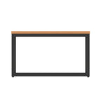 Impulse Square Coffee Table with Metal Frame, beech top, black frame, view 3