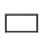 Impulse Square Coffee Table with Metal Frame, grey oak top, black frame, view 3