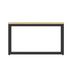Impulse Square Coffee Table with Metal Frame, maple top, black frame, view 3
