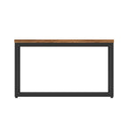 Impulse Square Coffee Table with Metal Frame, walnut top, black frame, view 3