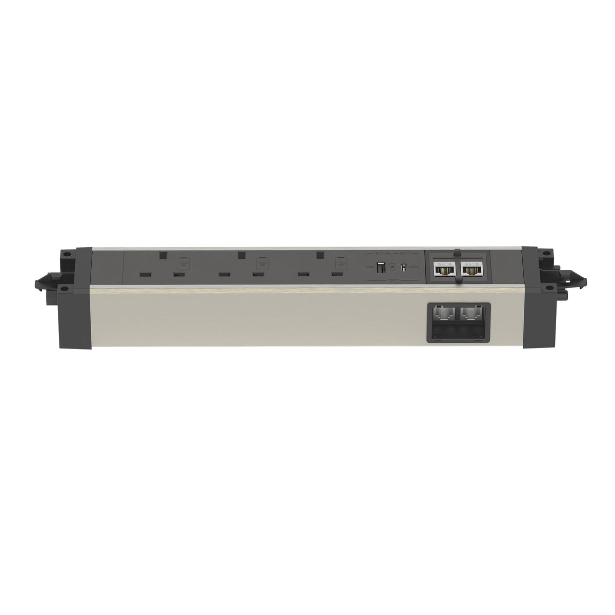 Volta Under Desk Power Module, 3 Sockets, USB and Data