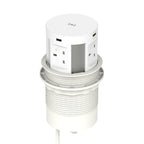 Volta Round Pop-up Power Module, 4 Sockets and Wireless Charger, white, view 6