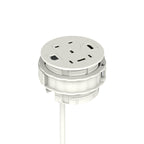 Volta Round In-Desk Power Module, 1 Socket, USB, HDMI and Data, white, view 4