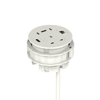 Volta Round In-Desk Power Module, 1 Socket, USB, HDMI and Data, white, view 8