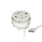 Volta Round In-Desk Power Module, 1 Socket, USB, HDMI and Data, white, view 9