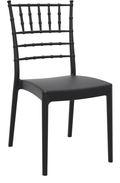 Josephine Stacking Side Chair, Black