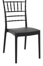 Josephine Stacking Side Chair, Black