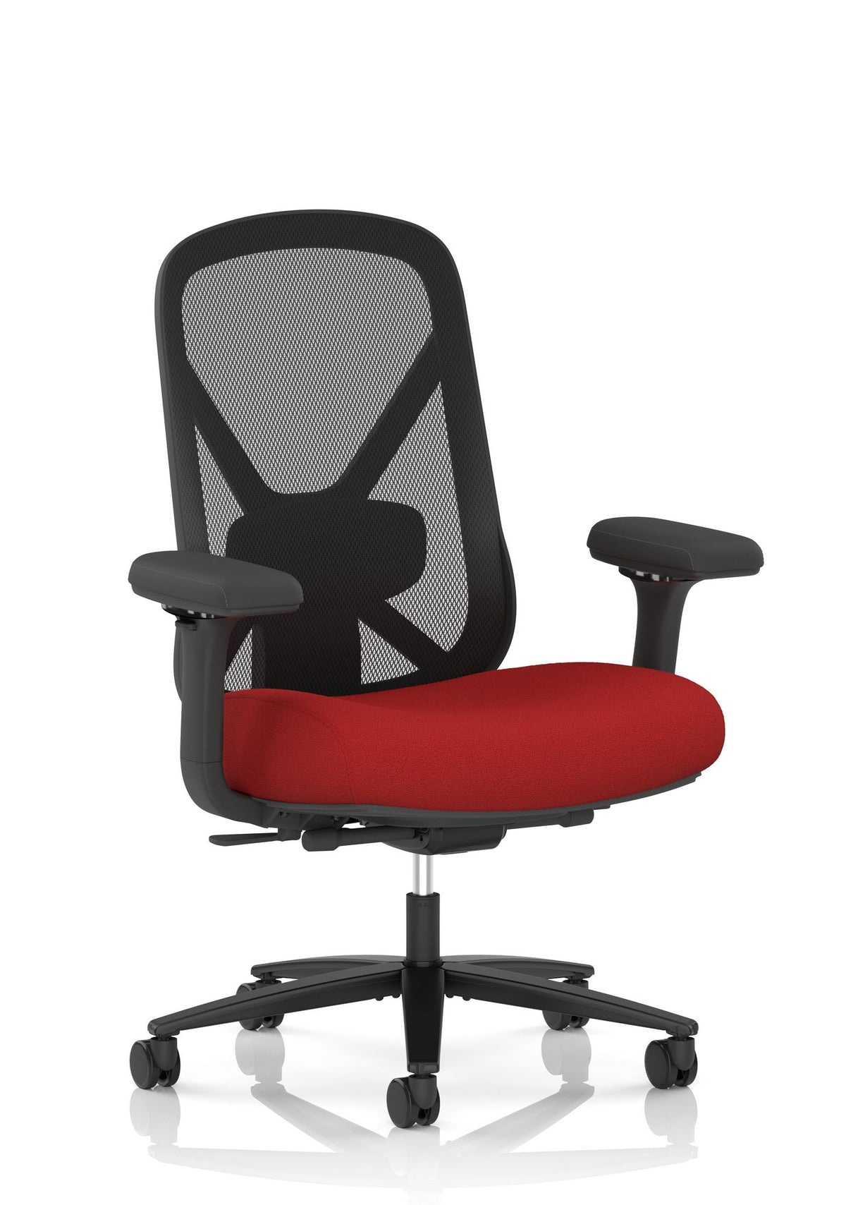Conrow Bespoke 28 Stone Heavy Duty Task Operator Chair, cherry, no headrest
