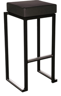 Kubo Smart Bar Stool Seat Pad, Black Faux Leather