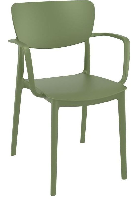 Lisa Stacking Arm Chair, Black