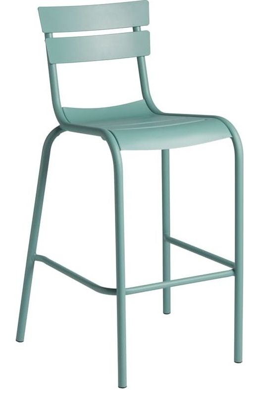 Marlow Stacking Alu Outdoor Bar Stool, Black