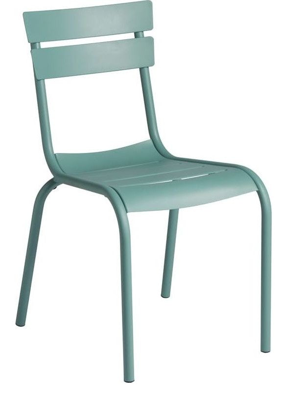 Marlow Stacking Alu Outdoor Side Chair, Black