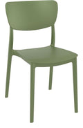 Monna Stacking Side Chair, Black