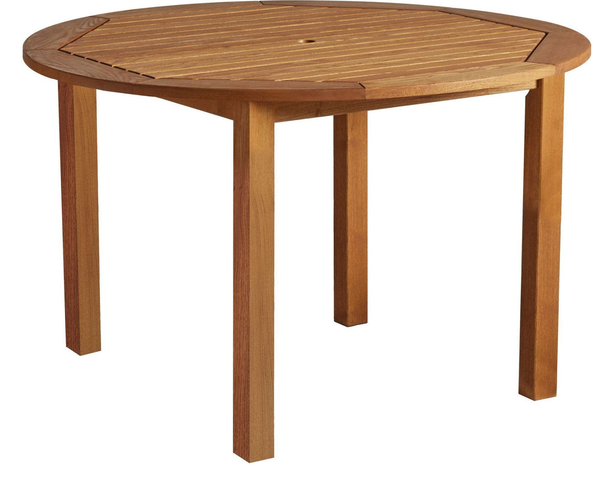 120 Dia Round More Table Robinia, Centre ParasolHole&Ring