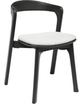 Nina Stacking Side Chair Seat Pad, Black