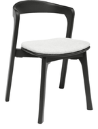 Nina Stacking Side Chair Seat Pad, Black