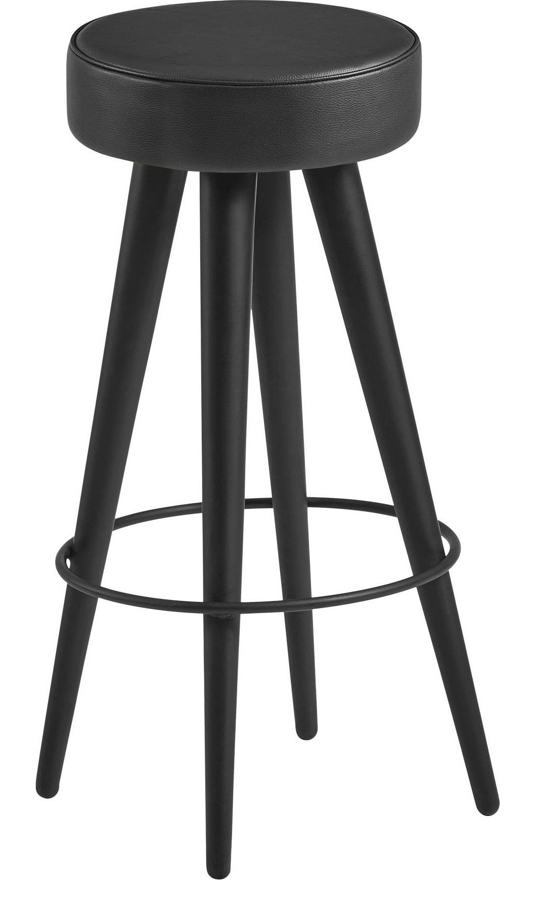 Oakland Stool Black Faux Leather Seat Pad (Without Button)