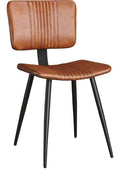 Opel Side Chair in Bruciato Tan Leather