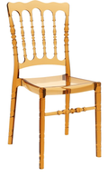 Opera Stacking Side Chair, Amber Transparent