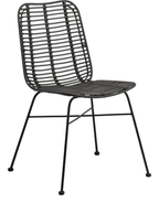 Palm Stacking Side Chair, Black