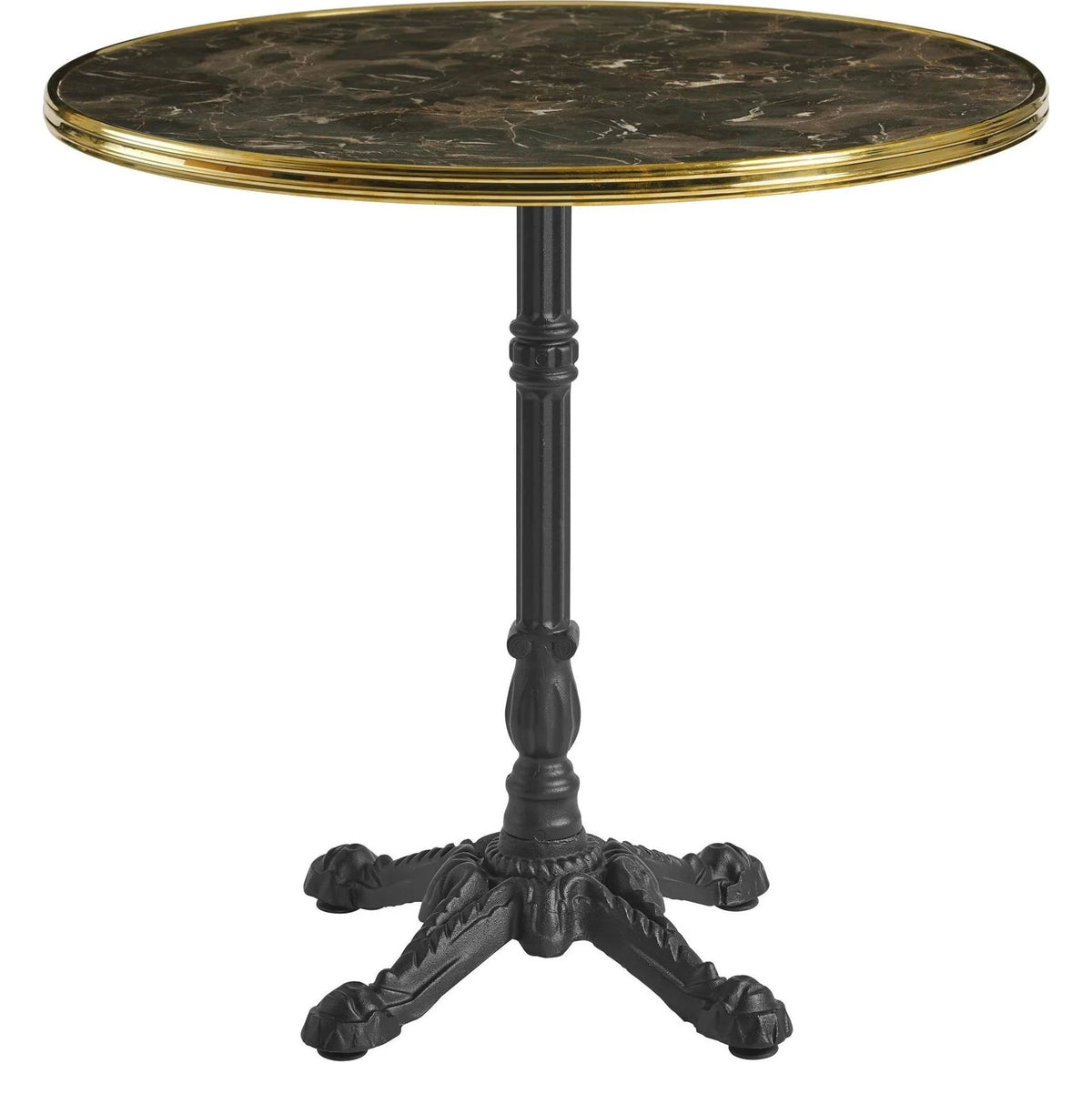 Parisian Complete Dining Table, Black with Nevada Black Base, 60cm Diameter, Standard