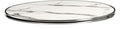 Parisian Table Top, White Marble with chrome rim, 60 cm round
