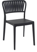 Portofino Stacking Side Chair, Black