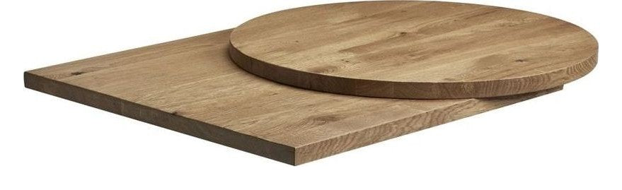 Rustic 32mm Solid Oak Table Top, Round, Antique, 120 cm round