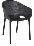 Sky Pro Stacking Arm Chair, Black