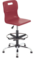 Titan Swivel Senior Chair with Chrome Base, Castors and D-Kit