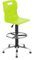 Titan Swivel Senior Chair with Chrome Base, Castors and D-Kit