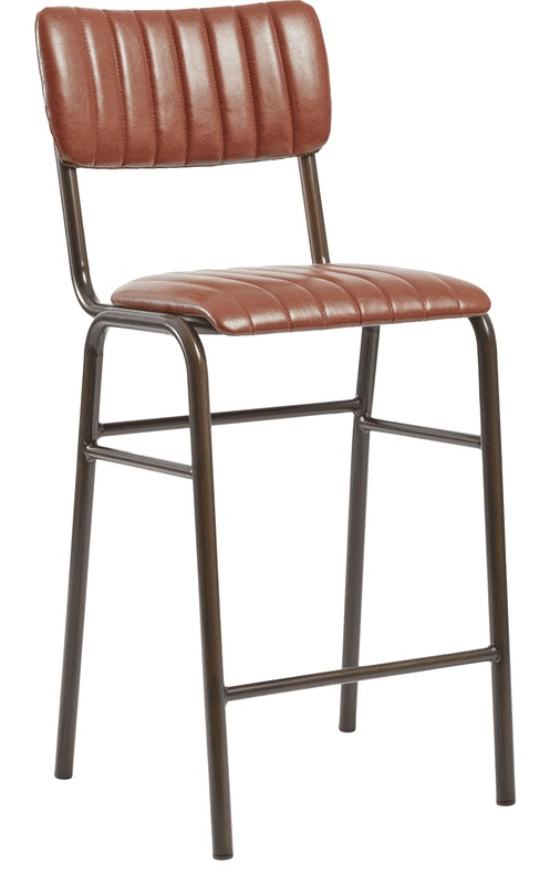 Tavo Stacking Mid Height Bar Stool, Lascari Vintage Black