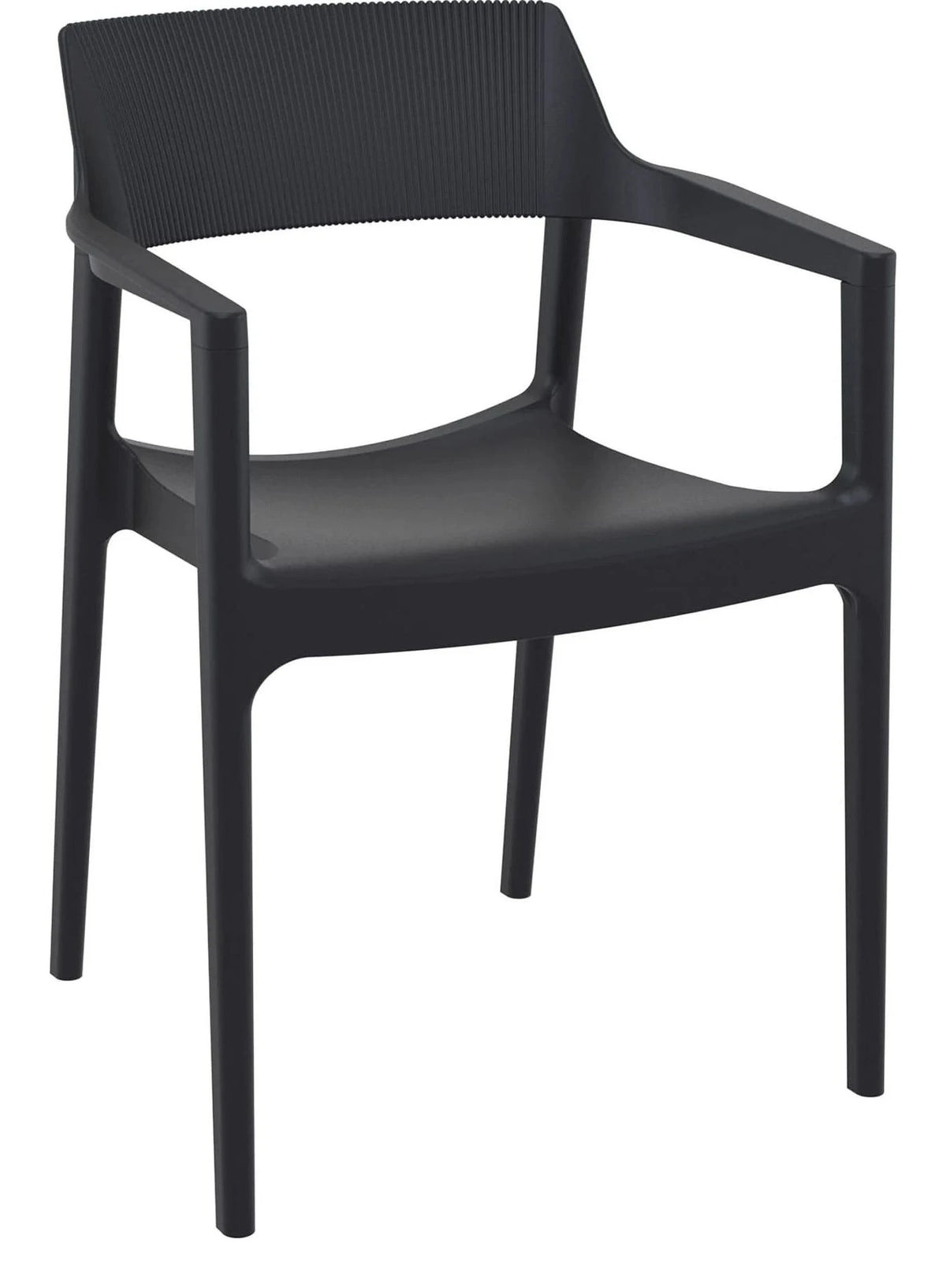 Tulum Stacking Armchair, Black