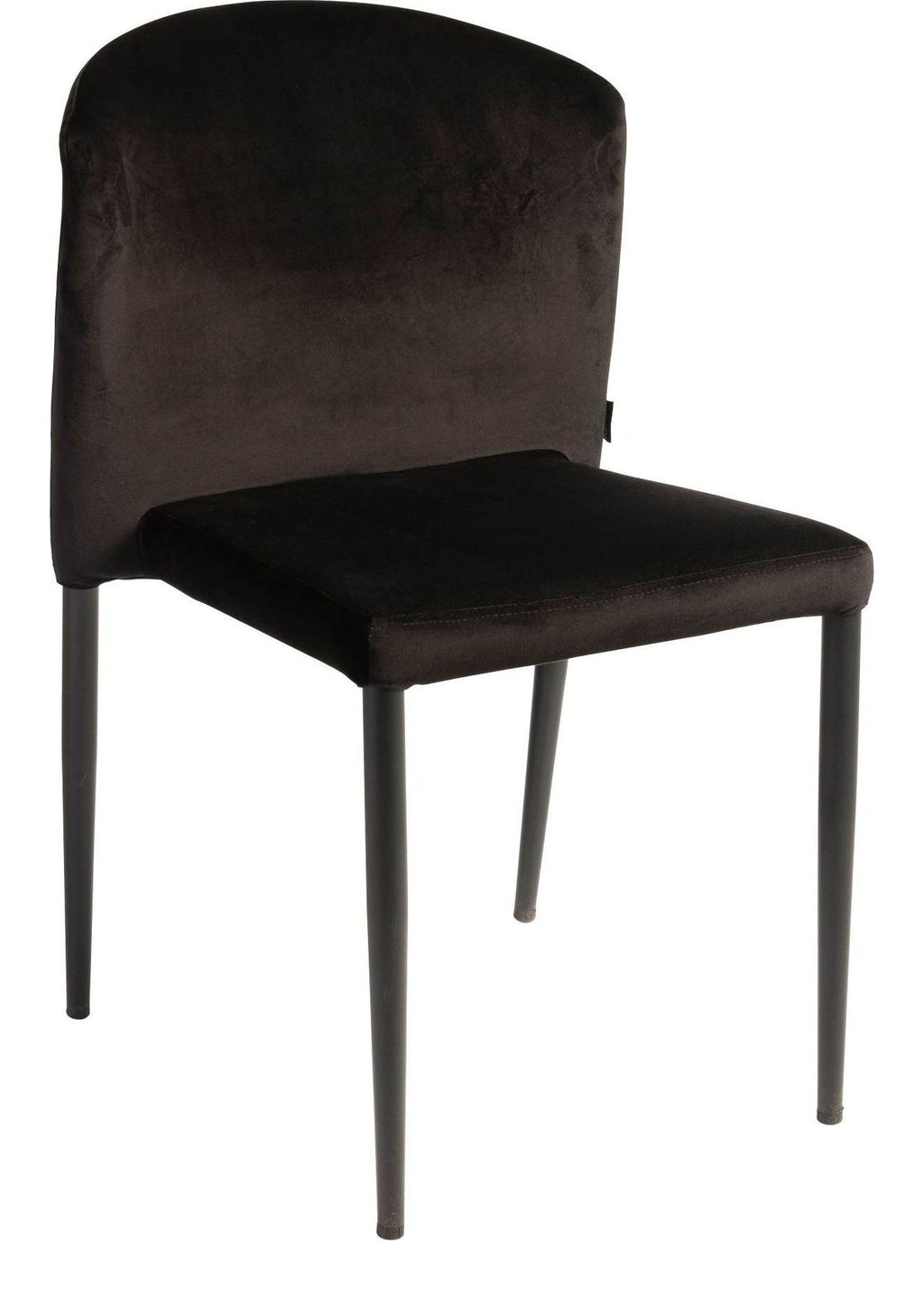 Veneto Set, 12x Black Velvet Stacking Side Chairs & Storage Trolley