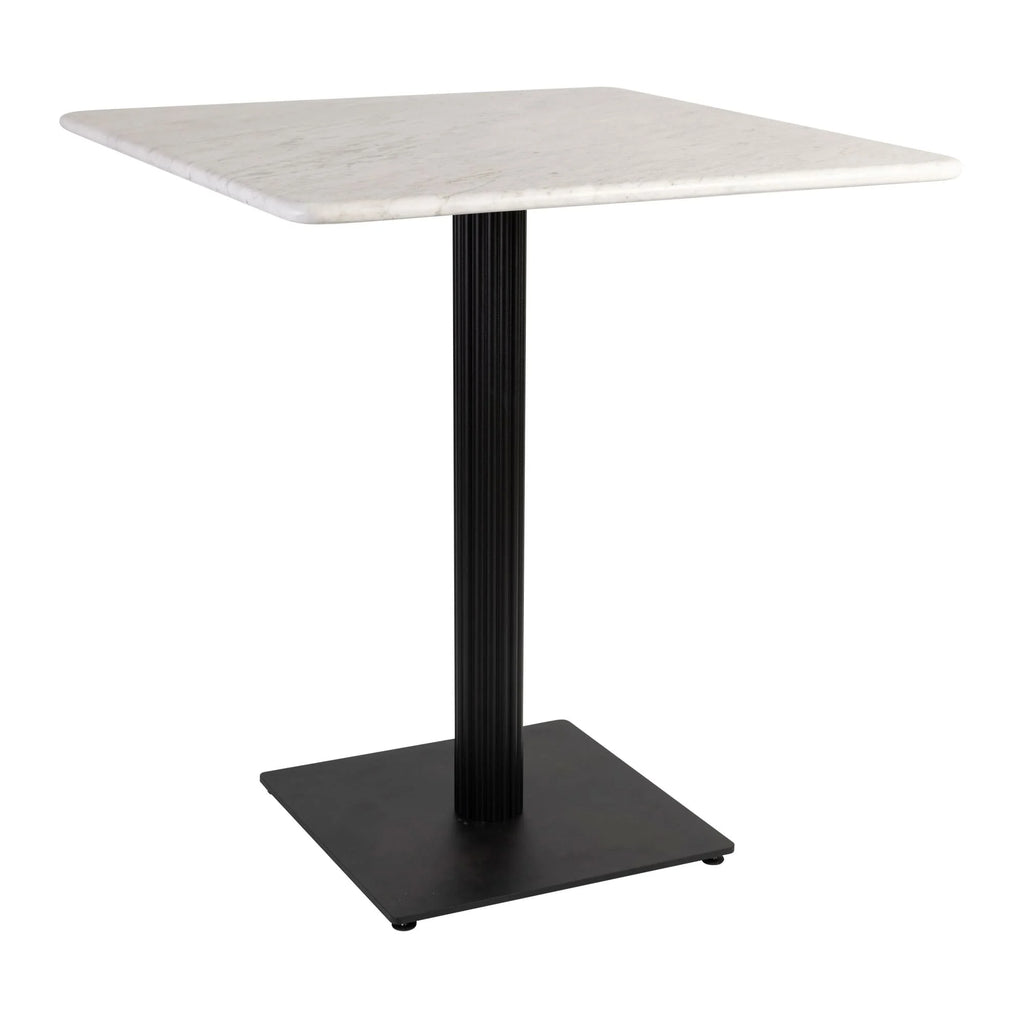 White Carrara Marble Complete Dining Table