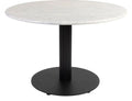 White Carrara Marble Complete Coffee Table, 60cm Diameter