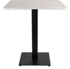 White Carrara Marble Complete Dining Table, 60cm Diameter