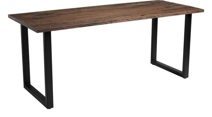 Wentworth 'Loop' Dining Table, Black, Smoked, 120cmx70cm