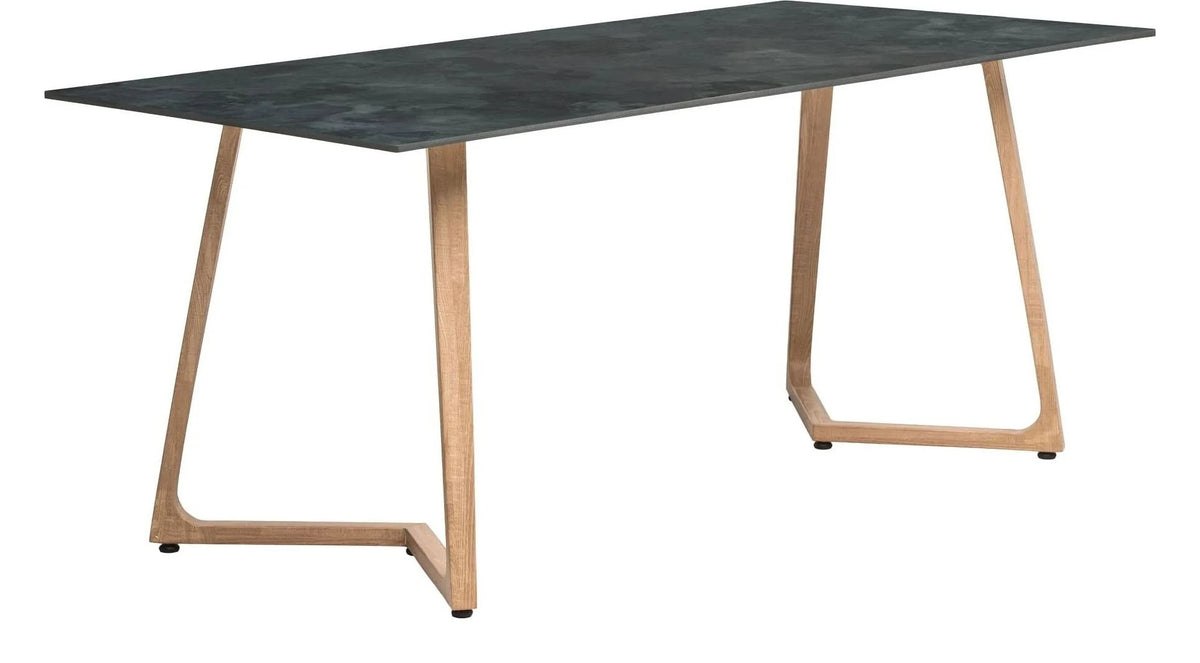 Wings Dining Table, 180x80cm, 12mm Black HPL Table Top