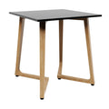 Wings Dining Table, 70x70cm, 18mm Black MFC Table Top
